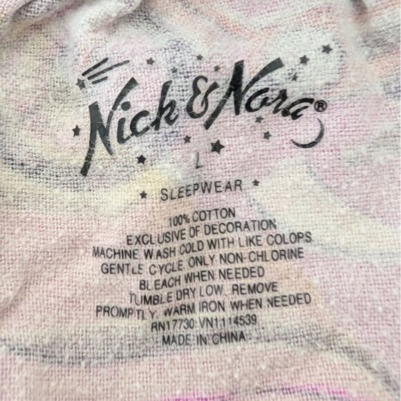 Nick & Nora Bicycle Pajama Pants Womens Size Large Pink Purple Flannel Bike - Picture 5 of 11